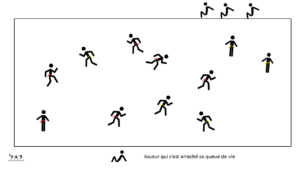 Schéma jeu des queues de vie - queues du diables