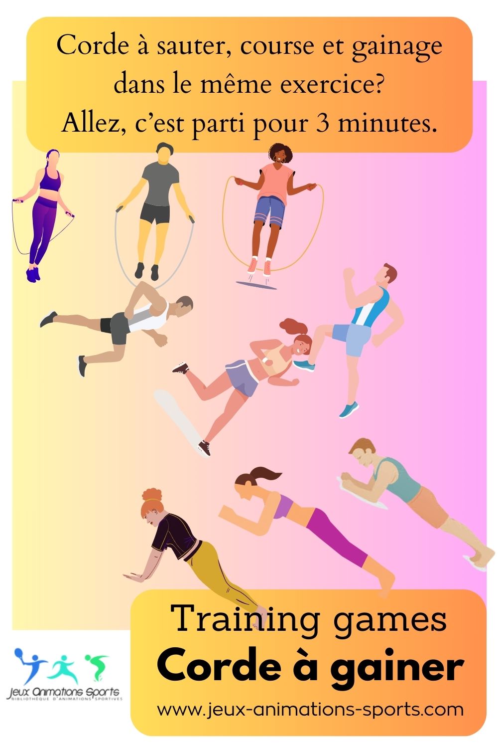 Enchaînement cardio-training, la corde à gainer